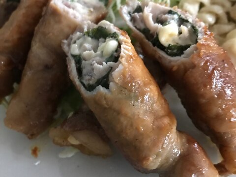 ニンニク風味☆しそチーズの肉巻き